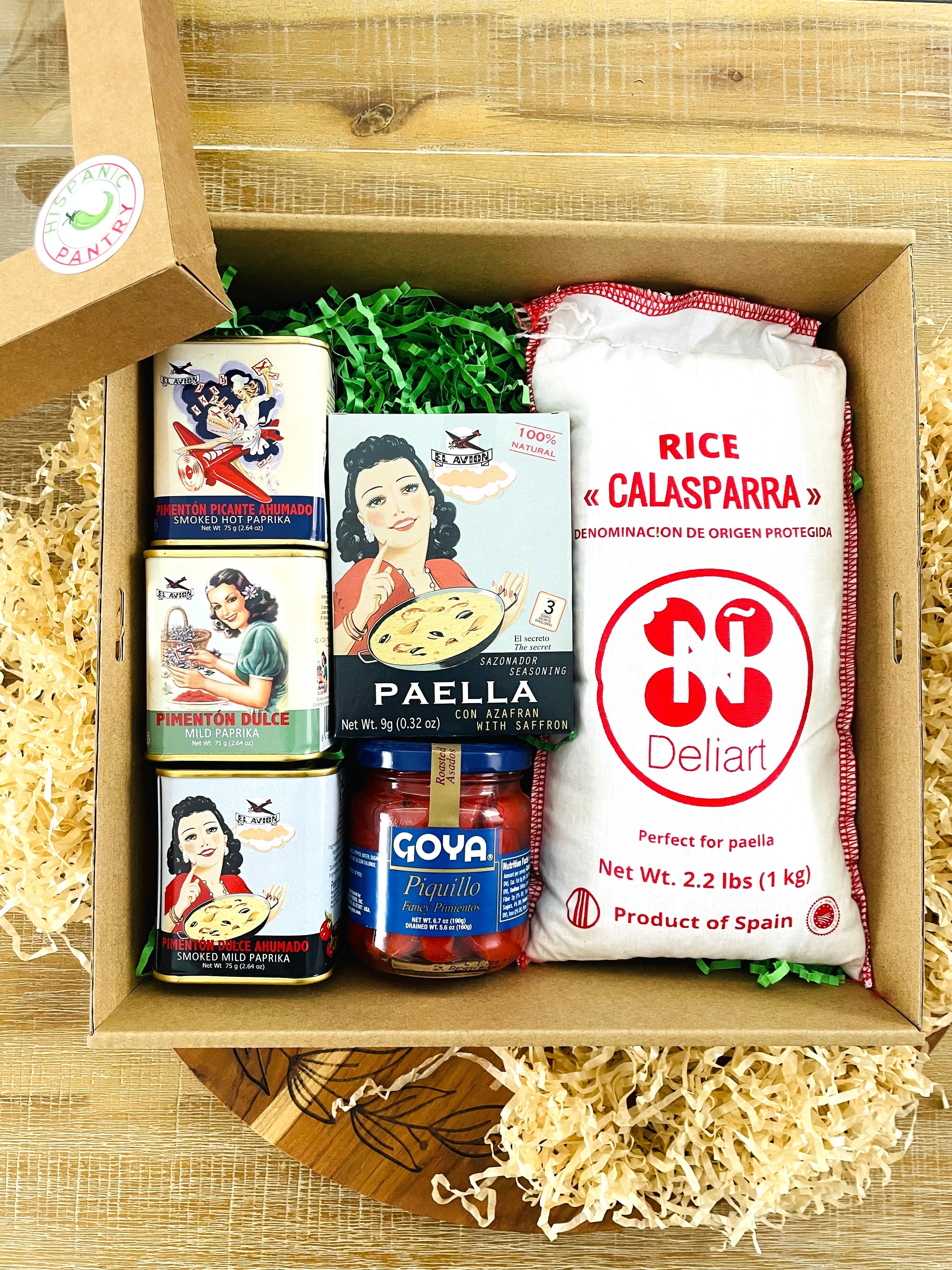 Spanish Paella Hamper - Calasparra Rice, Peppers, Paprika &amp; Paella Seasoning