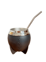 MOAH Crossed Mate Gourd and Straw Set (Mate and bombilla) - Accesories - Hispanic Pantry