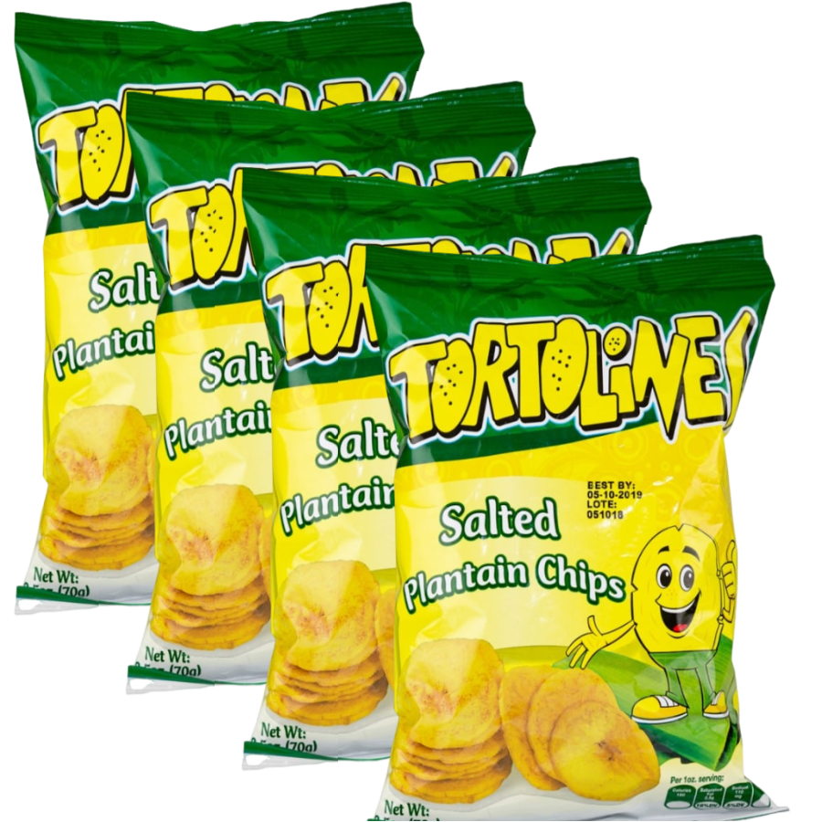 Tortolines Salted Plantain Chips 70g - 4X PACK