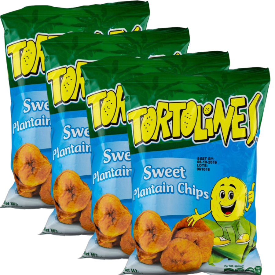 Tortolines Sweet Plantain Chips 70g - 4X PACK