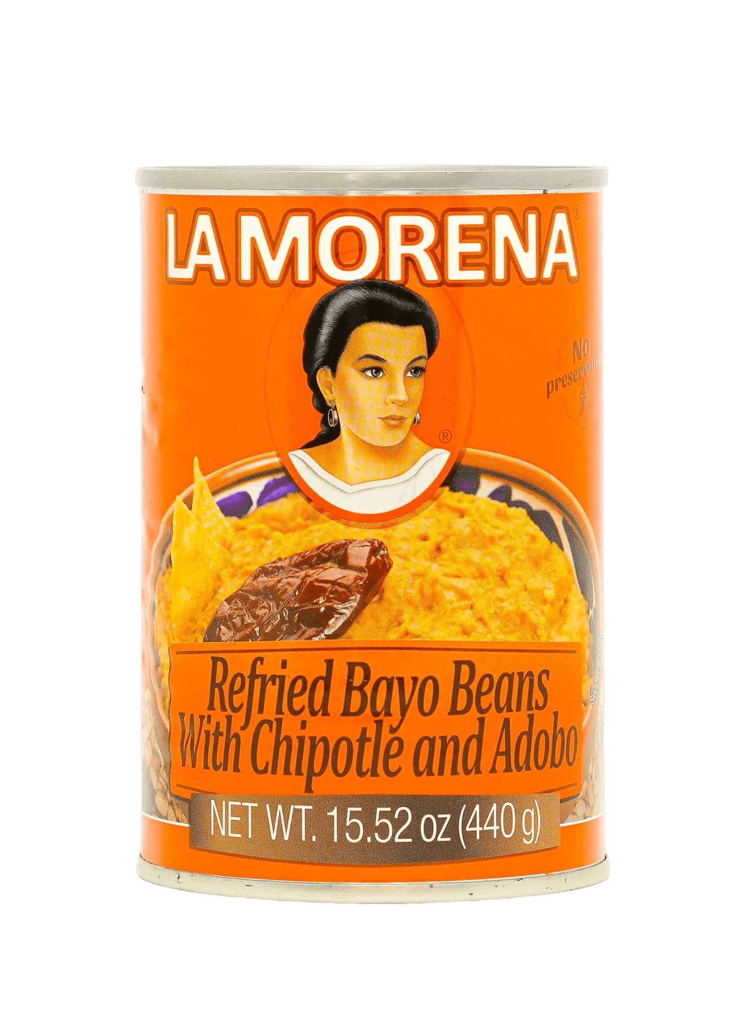 La Morena Refried Bayo Beans w/Chipotle 440g Beans La Morena 