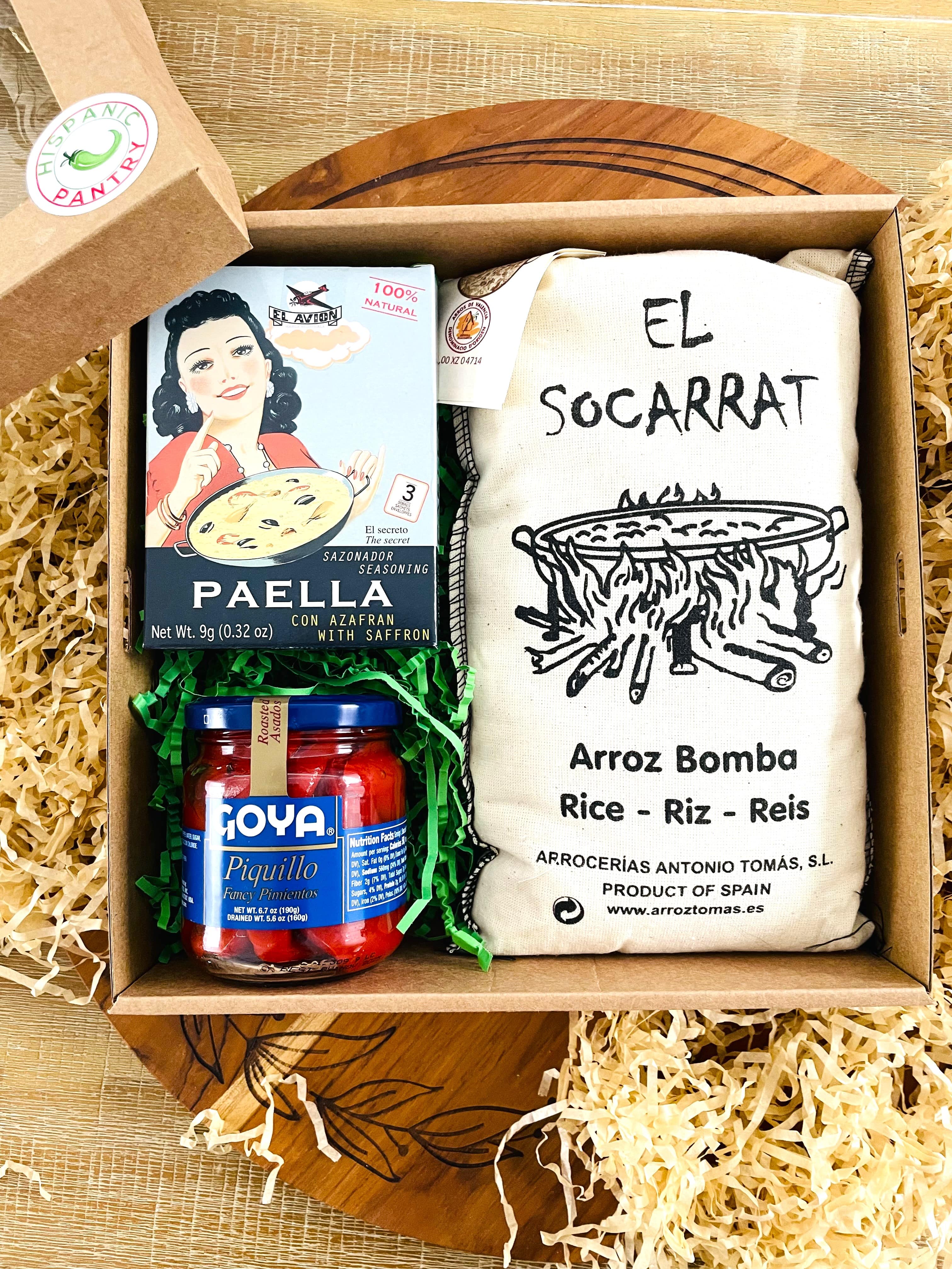 Spanish Paella Hamper - Bomba Rice, Peppers &amp; Paella Seasoning