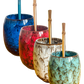 MOAH Ceramic Mate Gourd and Straw Set (Mate and bombilla)