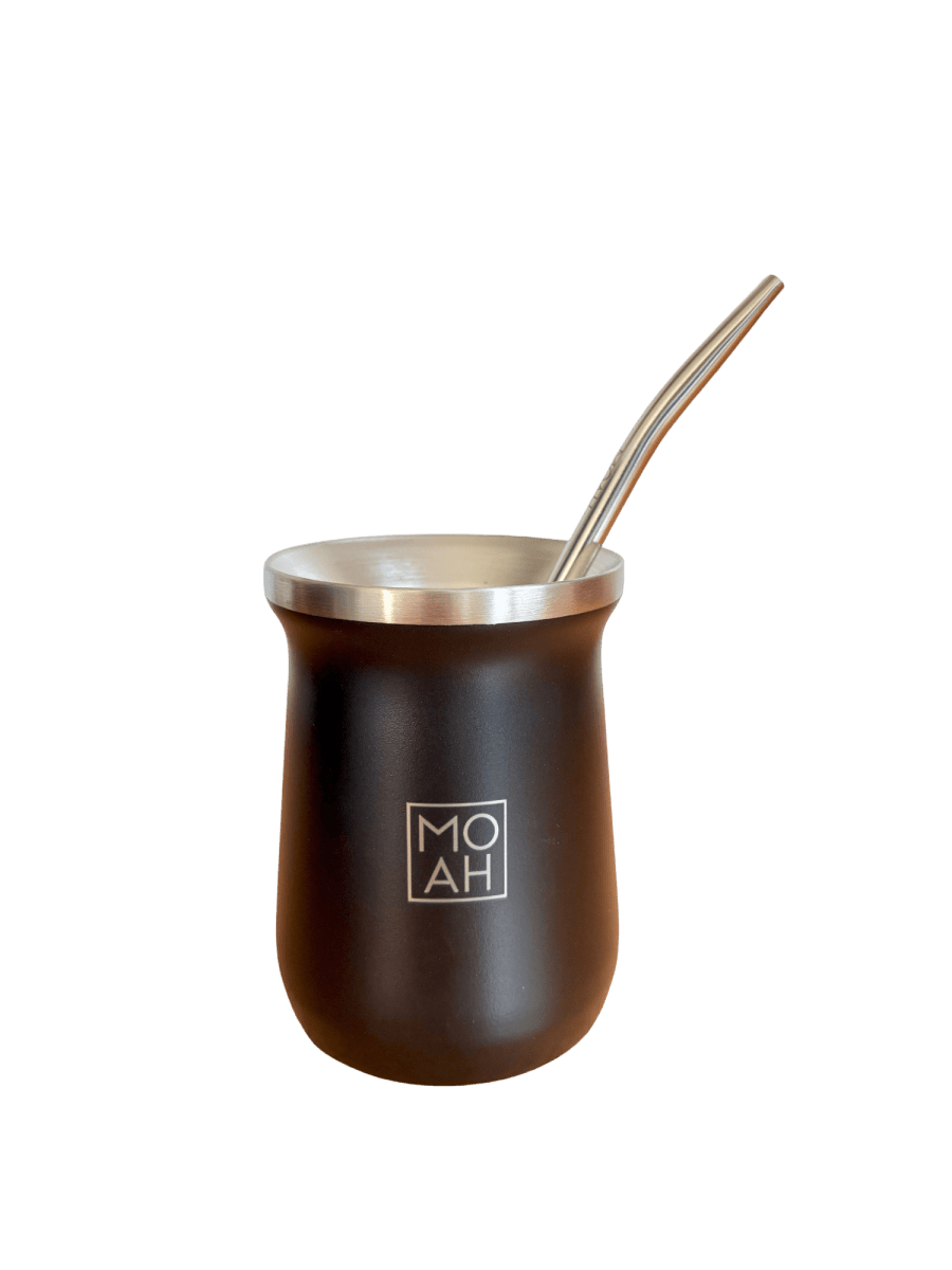 MOAH Base Mate Gourd, Straw and Cleaning Brush Set (Mate and bombilla) - Accesories - Hispanic Pantry