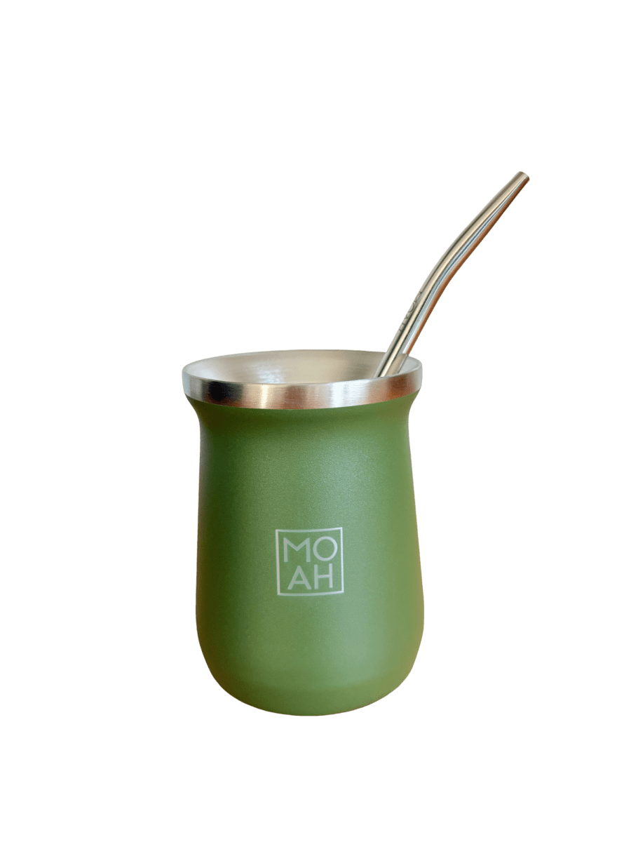 MOAH Base Mate Gourd, Straw and Cleaning Brush Set (Mate and bombilla) - Accesories - Hispanic Pantry