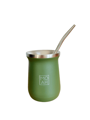 MOAH Base Mate Gourd, Straw and Cleaning Brush Set (Mate and bombilla) - Accesories - Hispanic Pantry