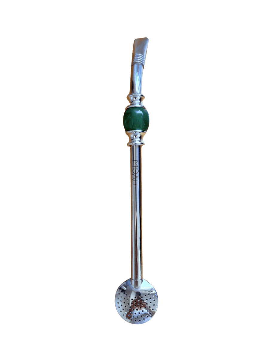 MOAH Bead Bombilla and Cleaning Brush - Mate Drinking Straw Set - Accesories - Hispanic Pantry