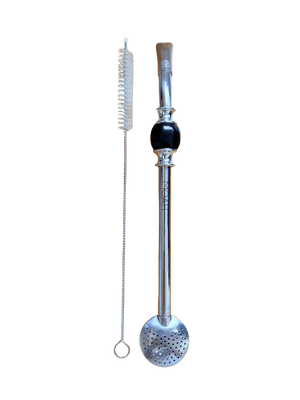 MOAH Bead Bombilla and Cleaning Brush - Mate Drinking Straw Set - Accesories - Hispanic Pantry