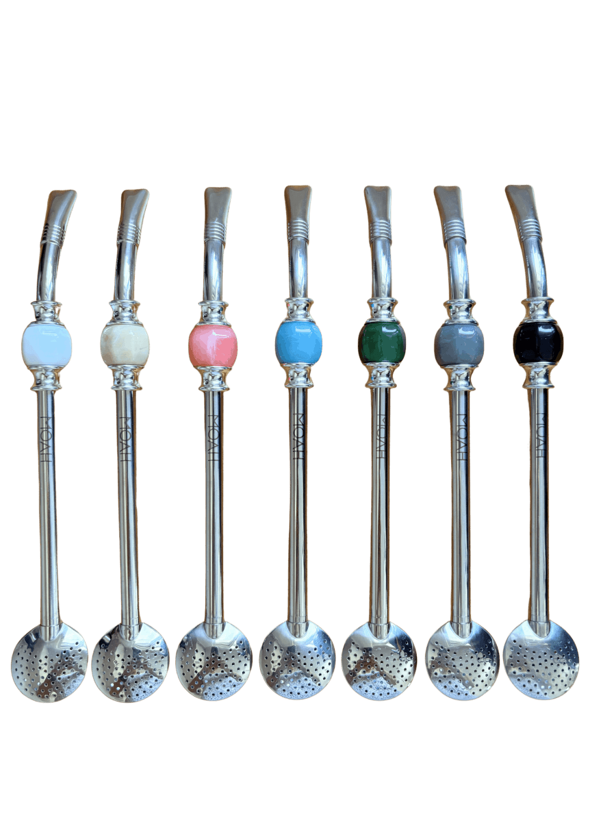 MOAH Bead Bombilla and Cleaning Brush - Mate Drinking Straw Set - Accesories - Hispanic Pantry