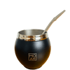 MOAH Calabash Mate Gourd and Straw Set (Mate and bombilla) - Black