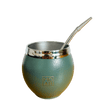 MOAH Calabash Mate Gourd and Straw Set (Mate and bombilla) - Green