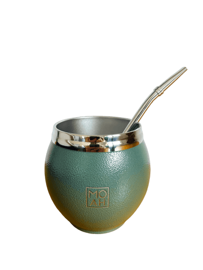 MOAH Calabash Mate Gourd and Straw Set (Mate and bombilla)