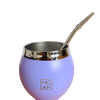 MOAH Calabash Mate Gourd and Straw Set (Mate and bombilla) - Lavender