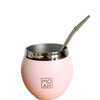 MOAH Calabash Mate Gourd and Straw Set (Mate and bombilla) - Pink
