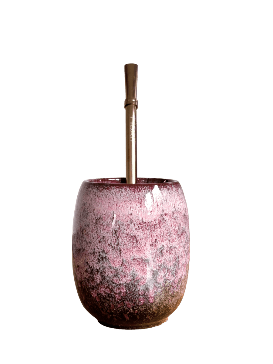 MOAH Ceramic Mate Gourd and Straw Set (Mate and bombilla) - Mates - Hispanic Pantry