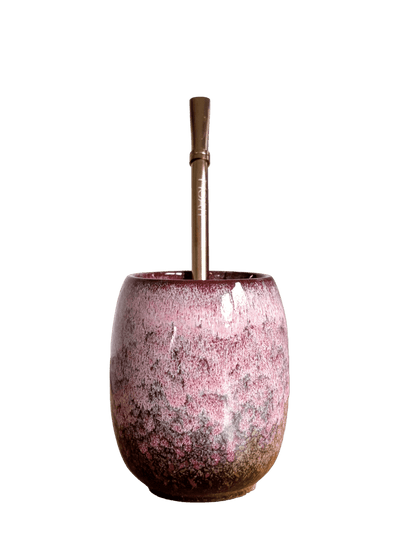 MOAH Ceramic Mate Gourd and Straw Set (Mate and bombilla) - Mates - Hispanic Pantry
