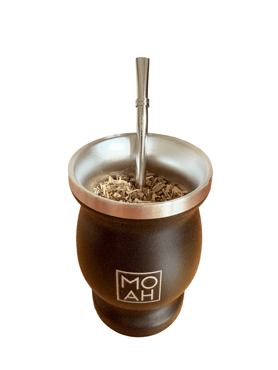 MOAH Concavex Mate Gourd, Straw and Cleaning Brush Set (Mate and bombilla) - Accesories - Hispanic Pantry