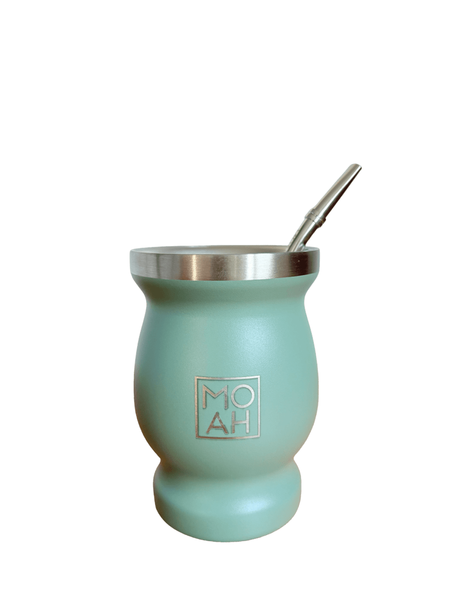 MOAH Concavex Mate Gourd, Straw and Cleaning Brush Set (Mate and bombilla) - Accesories - Hispanic Pantry