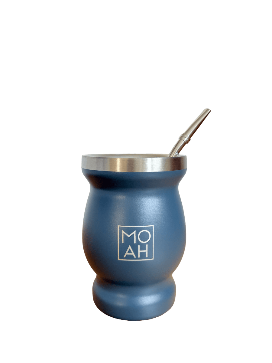 MOAH Concavex Mate Gourd, Straw and Cleaning Brush Set (Mate and bombilla) - Accesories - Hispanic Pantry