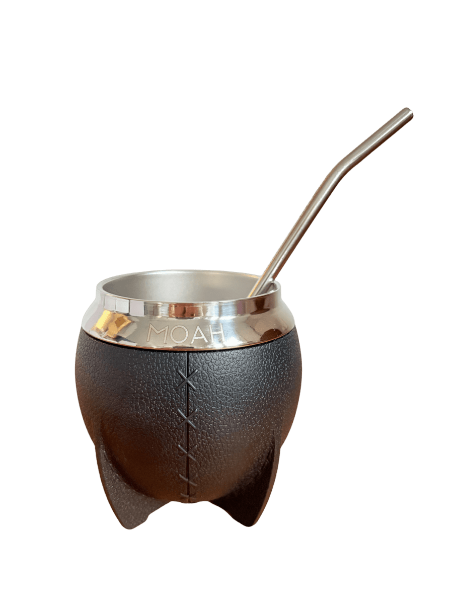 MOAH Crossed Mate Gourd and Straw Set (Mate and bombilla) - Accesories - Hispanic Pantry