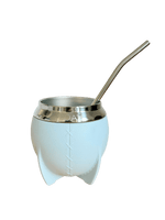 MOAH Crossed Mate Gourd and Straw Set (Mate and bombilla) - Accesories - Hispanic Pantry