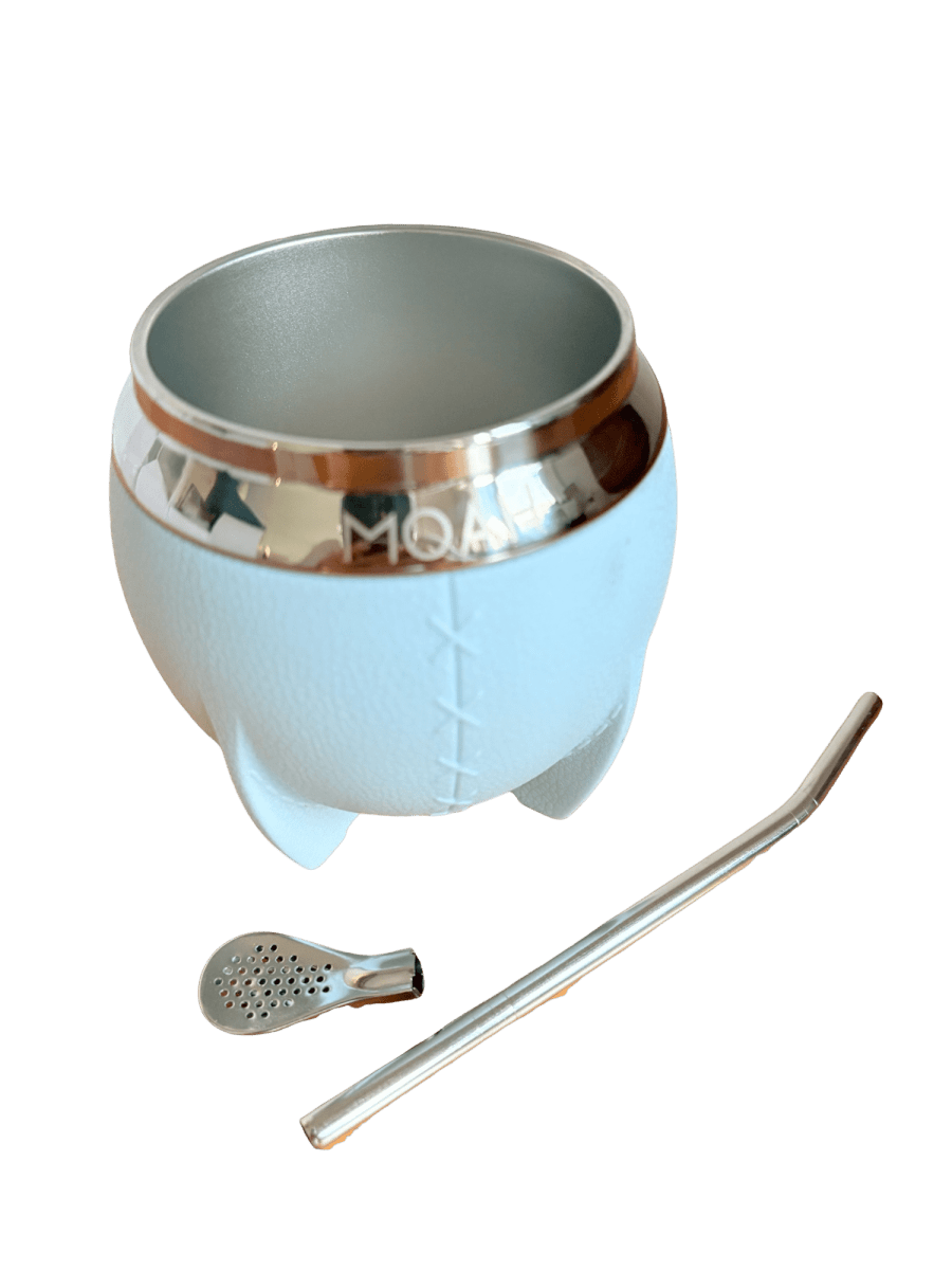 MOAH Crossed Mate Gourd and Straw Set (Mate and bombilla) - Accesories - Hispanic Pantry