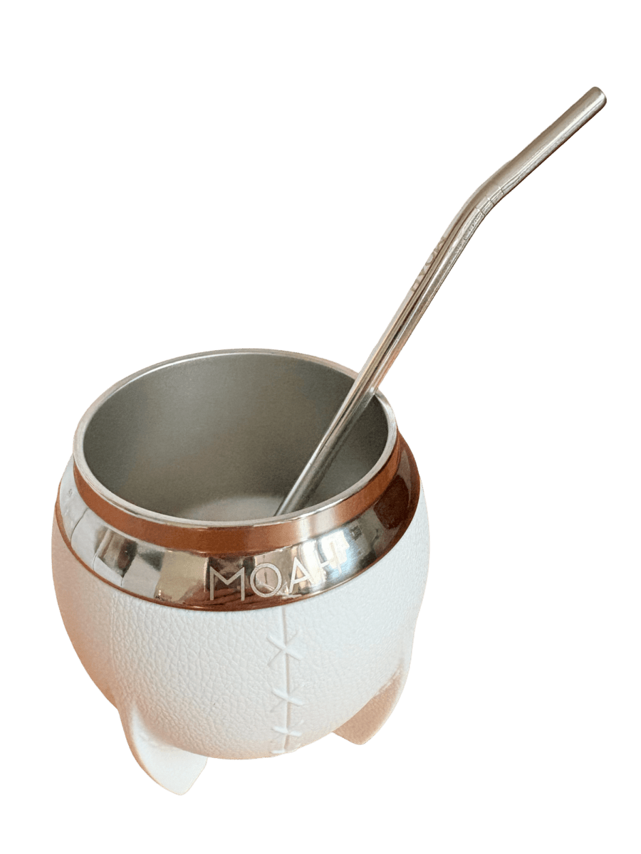MOAH Crossed Mate Gourd and Straw Set (Mate and bombilla) - Accesories - Hispanic Pantry