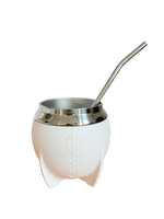 MOAH Crossed Mate Gourd and Straw Set (Mate and bombilla) - Accesories - Hispanic Pantry