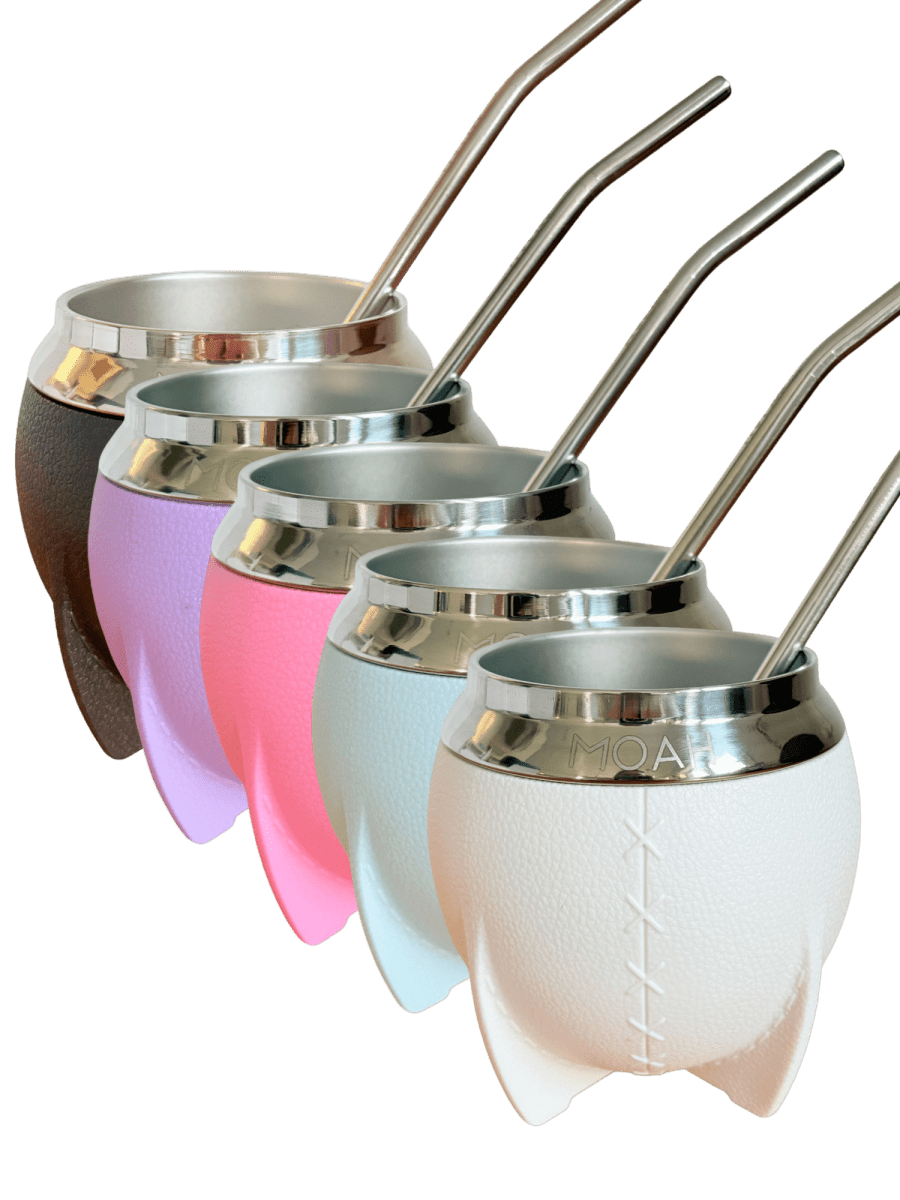 MOAH Crossed Mate Gourd and Straw Set (Mate and bombilla) - Accesories - Hispanic Pantry