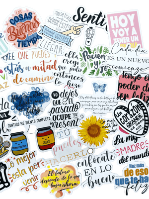 Thermo/Flask Inspirational Decorative Stickers - Spanish Edition