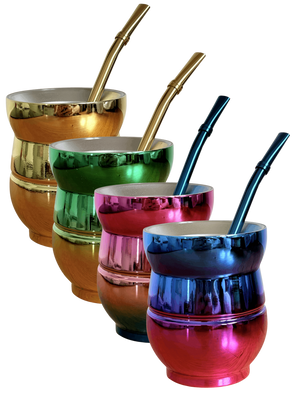 Tornasol Mate Gourd and Straw Set (Mate and bombilla) - Mates - Hispanic Pantry
