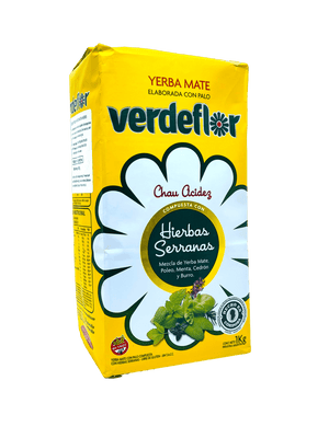 Yerba Mate Verdeflor Mountain Herbs (Hierbas Serranas) 1kg - Yerba Mate - Hispanic Pantry