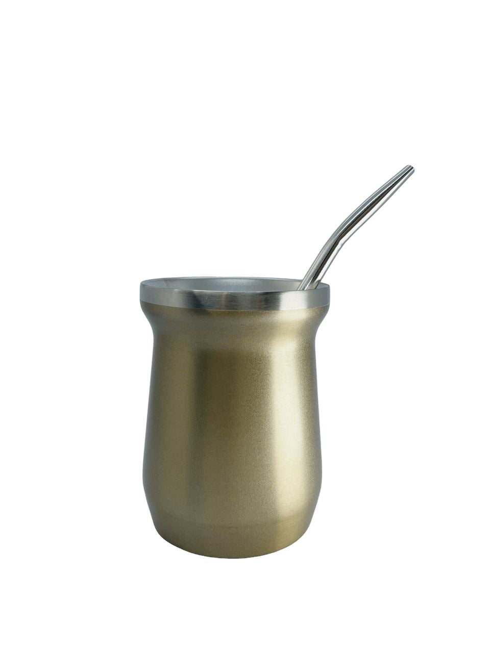 Base Mate Gourd and Straw Set (Mate and bombilla) Mates Hispanic Pantry Gold 