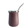 Base Mate Gourd and Straw Set (Mate and bombilla) - Pale Pink