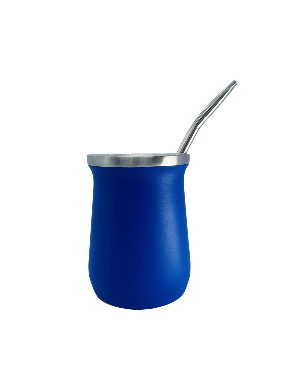 Base Mate Gourd and Straw Set (Mate and bombilla) Mates Hispanic Pantry Persian Blue 
