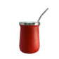 Base Mate Gourd and Straw Set (Mate and bombilla) Mates Hispanic Pantry Red 
