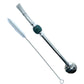 Bead Bombilla and Cleaning Brush - Mate Drinking Straw Set Mates Hispanic Pantry Grey 