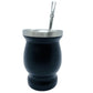 Concavex Mate Gourd and Straw Set (Mate and bombilla) Mates Hispanic Pantry Black 