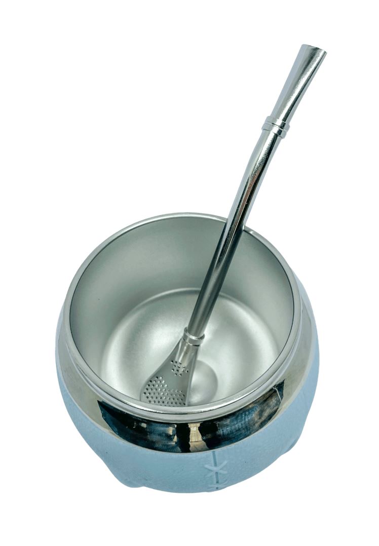 Crossed Mate Gourd and Straw Set (Mate and bombilla) Mates Hispanic Pantry 