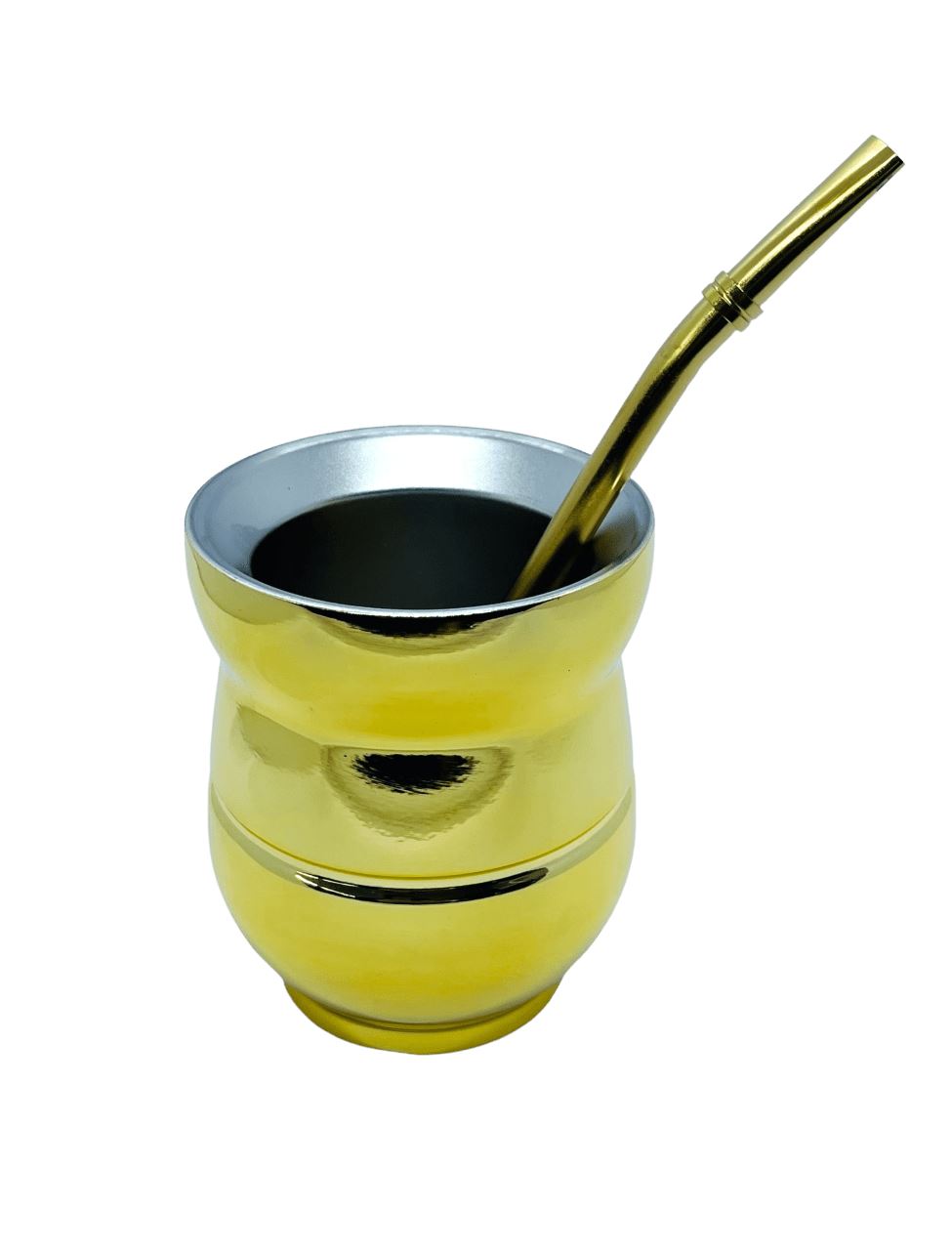 Tornasol Mate Gourd and Straw Set (Mate and bombilla) Mates Hispanic Pantry Gold 