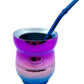 Tornasol Mate Gourd and Straw Set (Mate and bombilla) Mates Hispanic Pantry Pink and Blue 