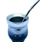 Tornasol Mate Gourd and Straw Set (Mate and bombilla) Mates Hispanic Pantry Silver and Black 