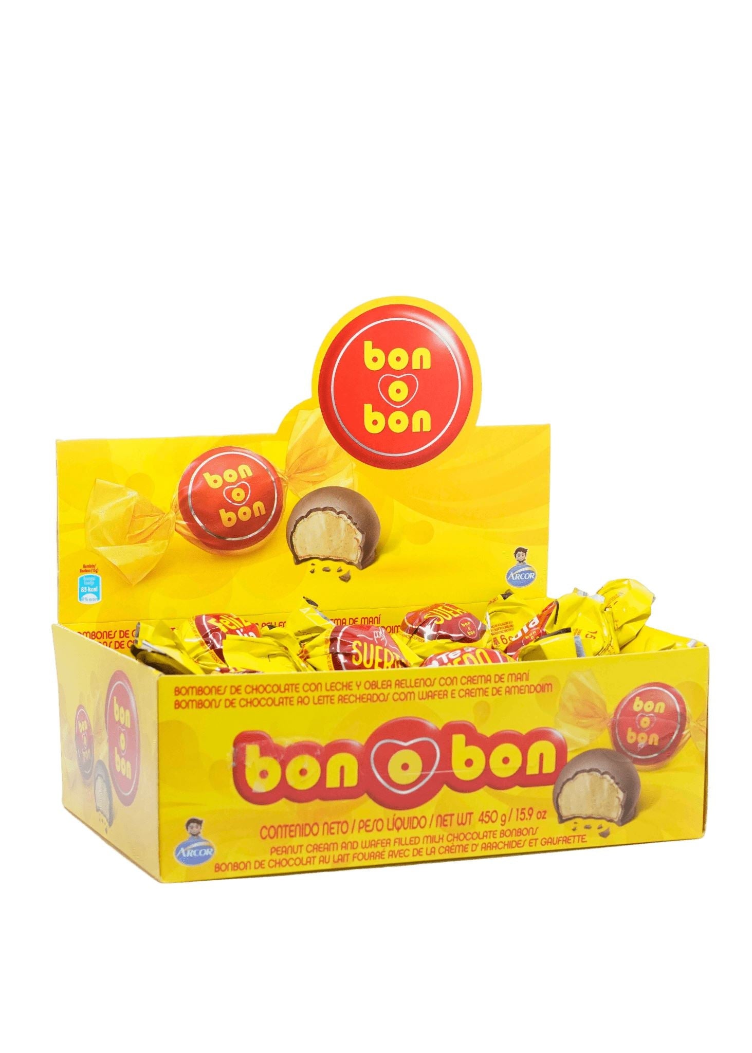 Bon o Bon - Chocolate bonbon with Peanut filling 15g Miscellaneous Arcor 