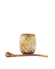 Ceramic Mate Gourd and Straw Set - Khaki (Mate and bombilla) Mates Hispanic Pantry 