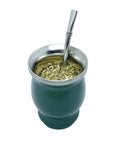 Concavex Mate Gourd and Straw Set - Green (Mate and bombilla) Mates Hispanic Pantry 