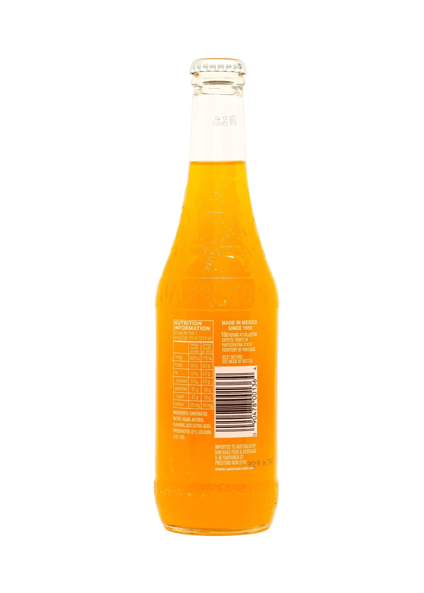 Jarritos Mandarin Soda 370ml Beverages Jarritos 
