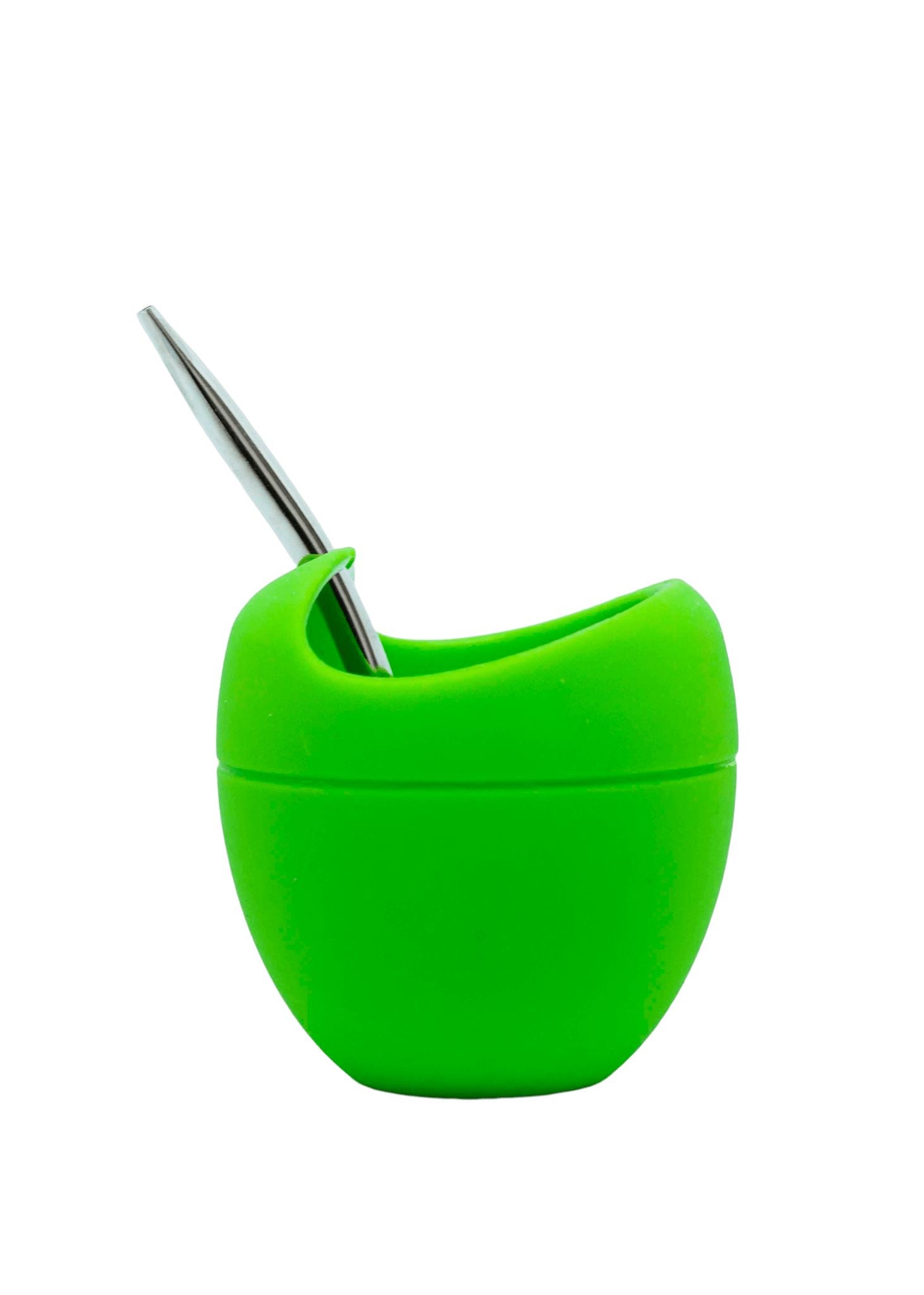 Mateo Silicone Mate Gourd with Straw - Green (Mate and Bombilla) Mates Hispanic Pantry 