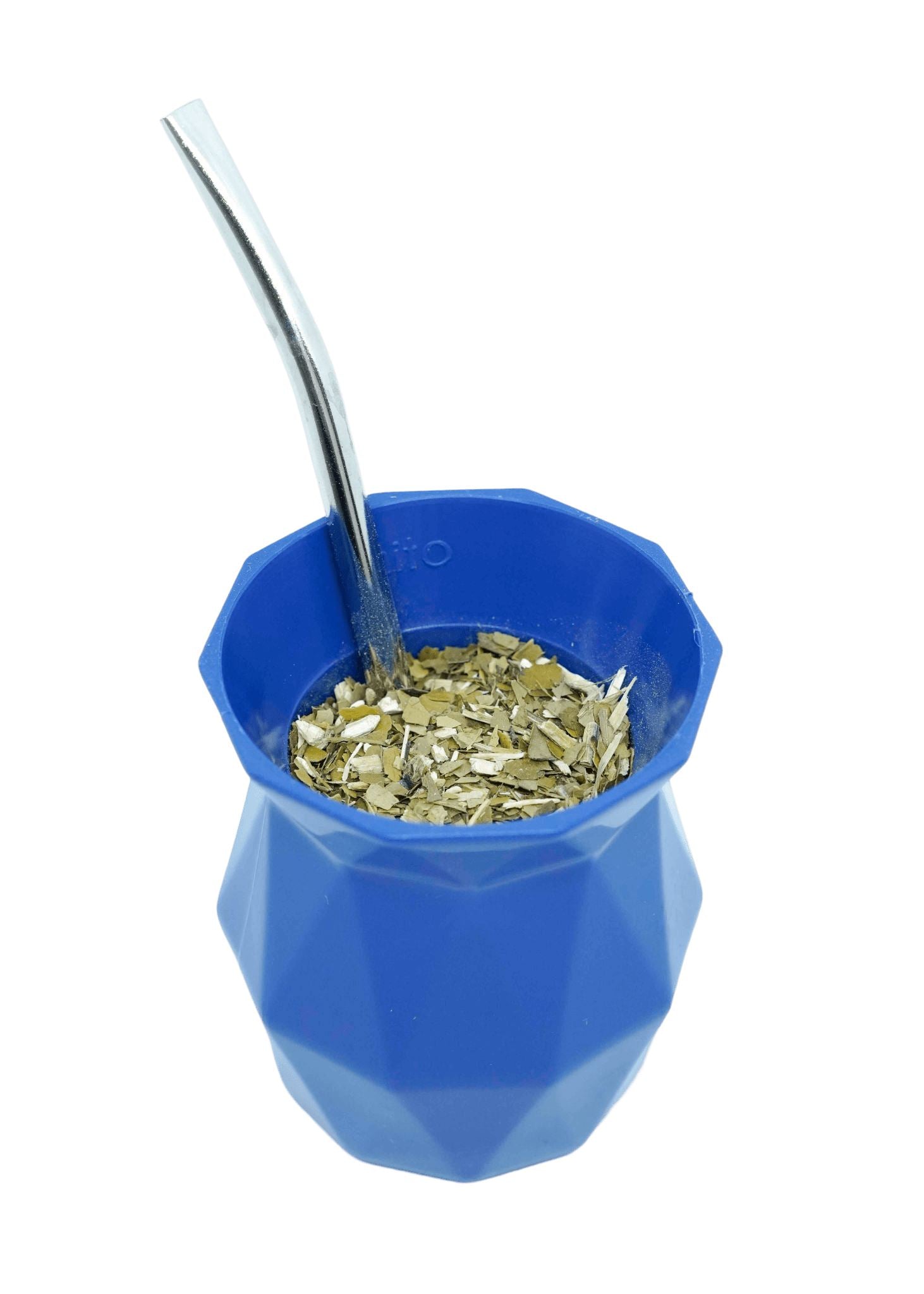 Mito Mate Gourd with Self-extracting Straw - Blue (Mate and Bombilla) Mates Hispanic Pantry 
