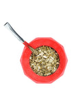 Mito Mate Gourd with Self-extracting Straw - Red (Mate and Bombilla) Mates Hispanic Pantry 