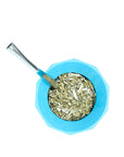 Mito Mate Gourd with Self-extracting Straw - Turquoise (Mate and Bombilla) Mates Hispanic Pantry 